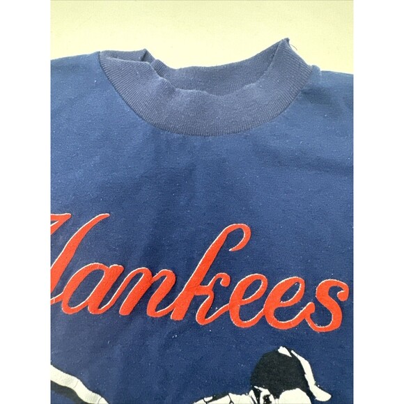 Vintage 90s Glasgow New York Yankees YOUTH BOYS T Shirt Baseball MLB Read - Picture 8 of 10